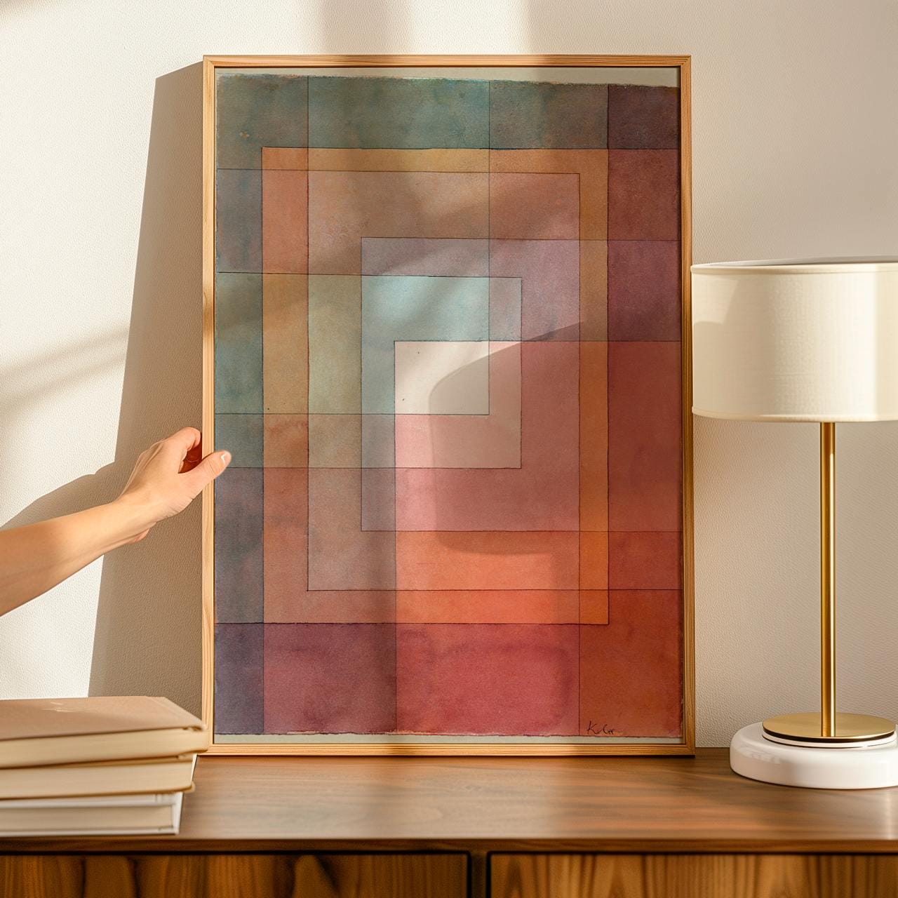 Paul Klee, Polyphonic Setting for White 1930 - Framed Canvas Wall Art, Office Decor, Large Abstract Print