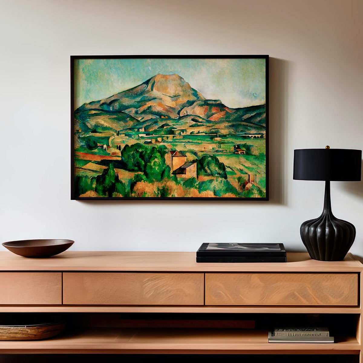 Paul Cezanne, Montagne Sainte-Victoire 1890s - Gallery Canvas Wall Art Print, Office Decor, Large Framed Art