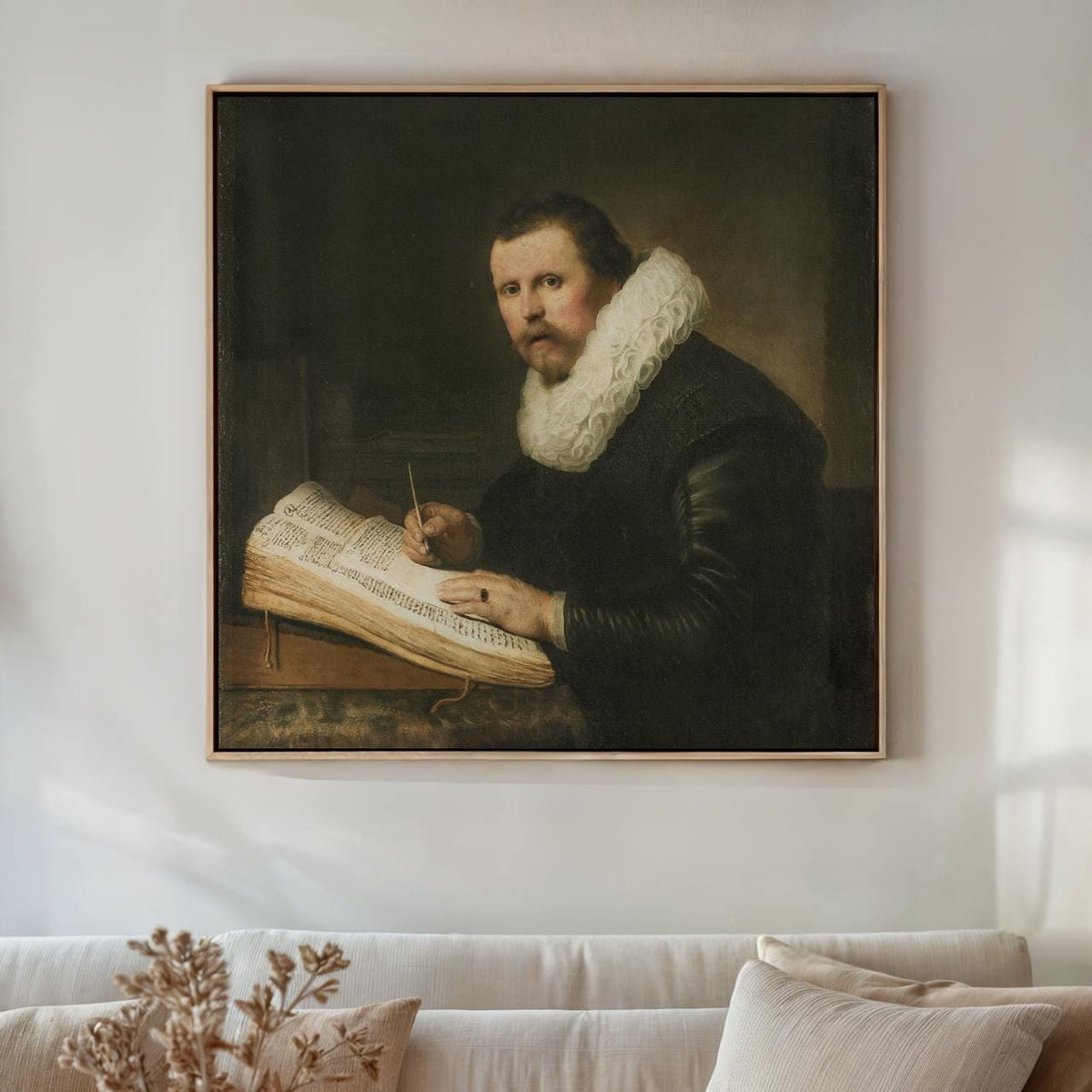 Rembrandt van Rijn, Scholar at his Desk 1631 - Large Canvas Wall Art Print, Office Decor, Framed Gallery Art