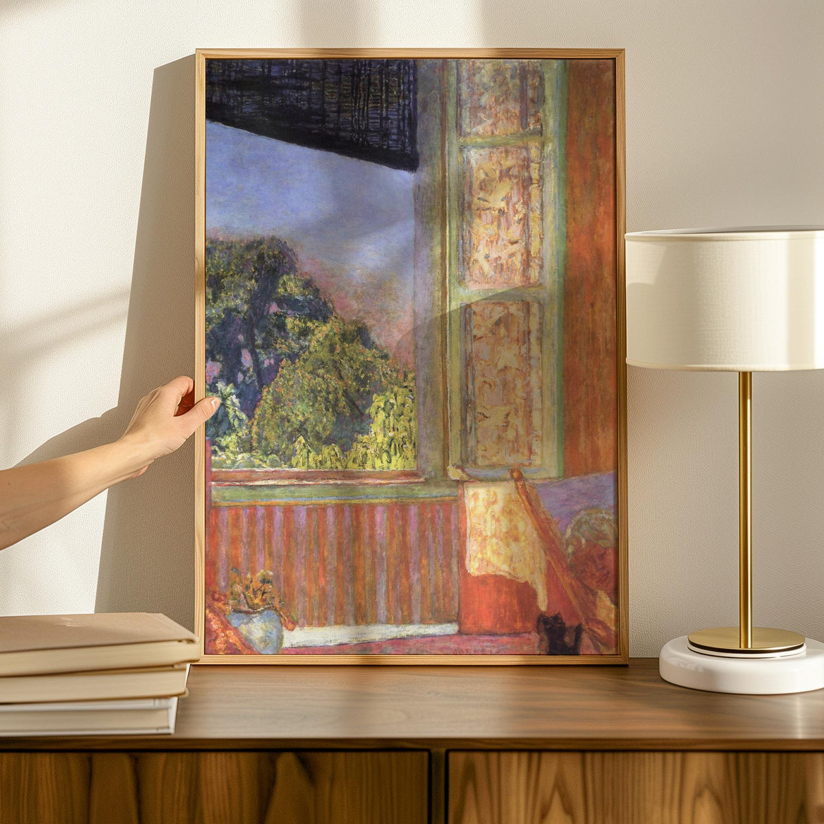 Pierre Bonnard – The Open Window (1921) – Fine Art Print, Canvas Wall Art, Framed Poster, Vintage Home Decor