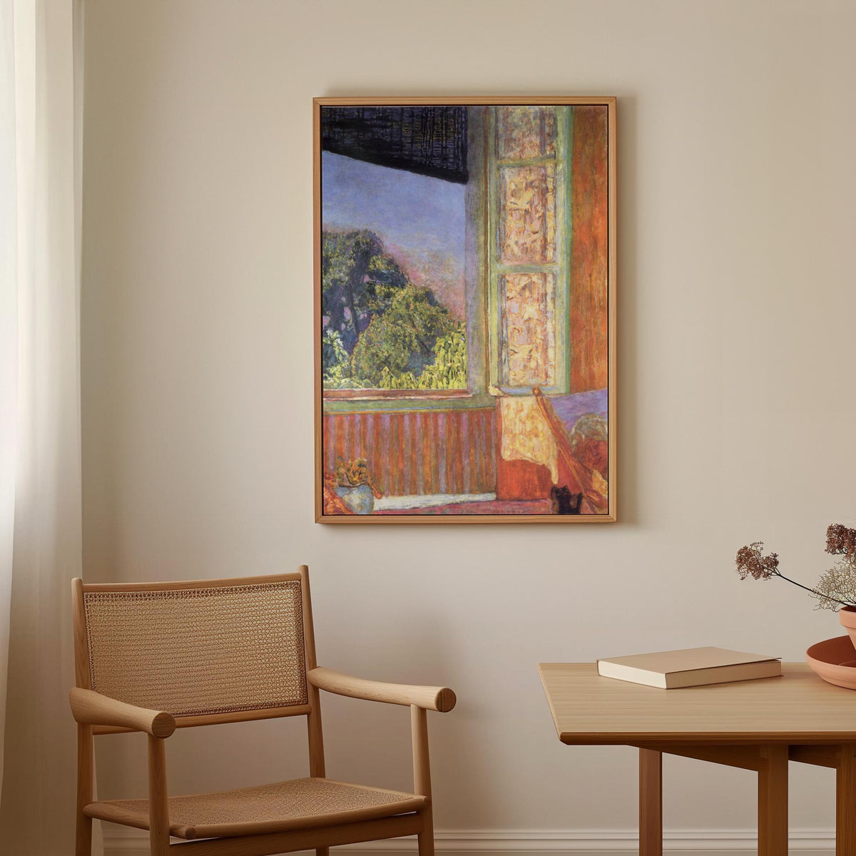 Pierre Bonnard – The Open Window (1921) – Fine Art Print, Canvas Wall Art, Framed Poster, Vintage Home Decor