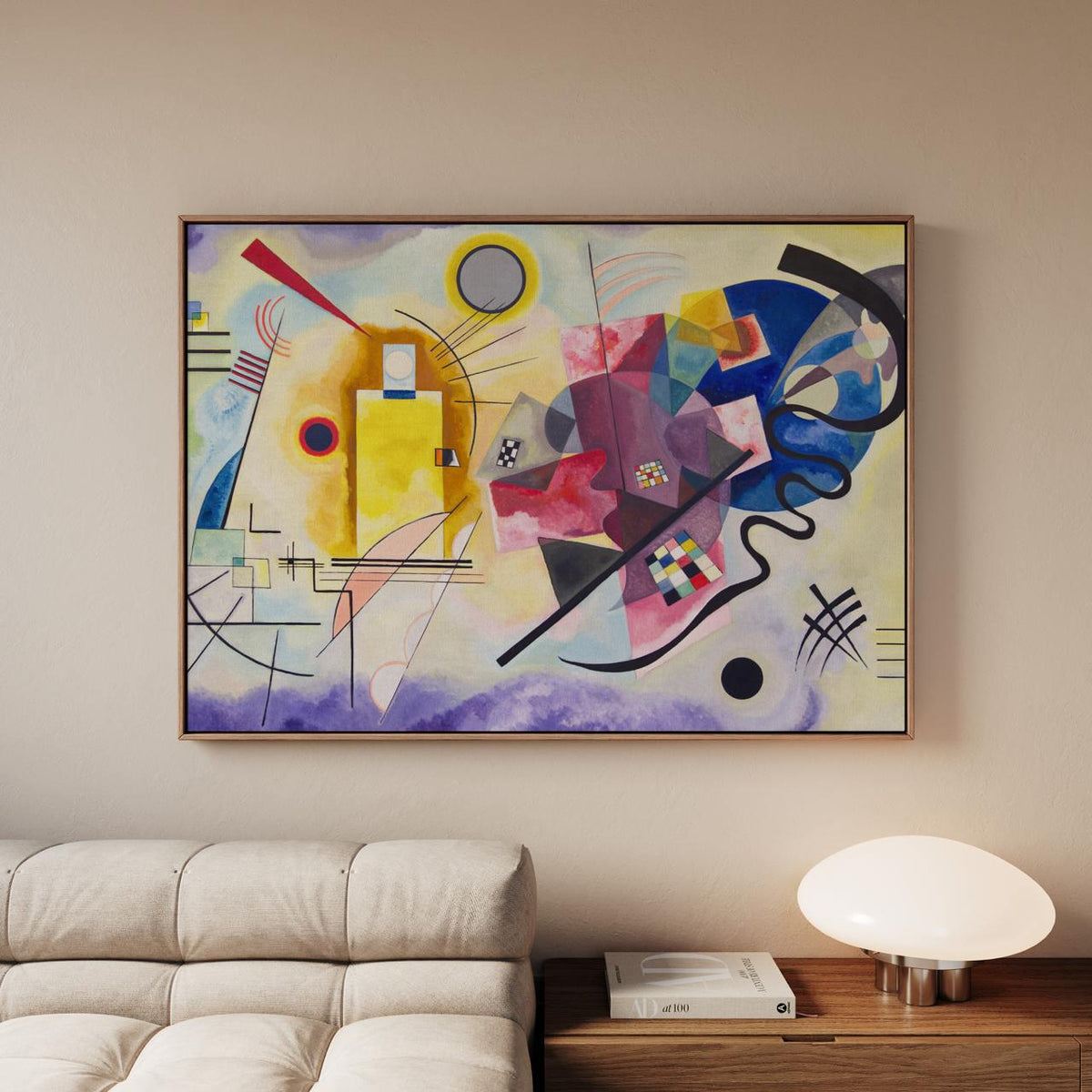 Wassily Kandinsky - Yellow Red Blue - Iconic Abstract Color Canvas Print, Geometric Modern Wall Art, Large Framed Decor