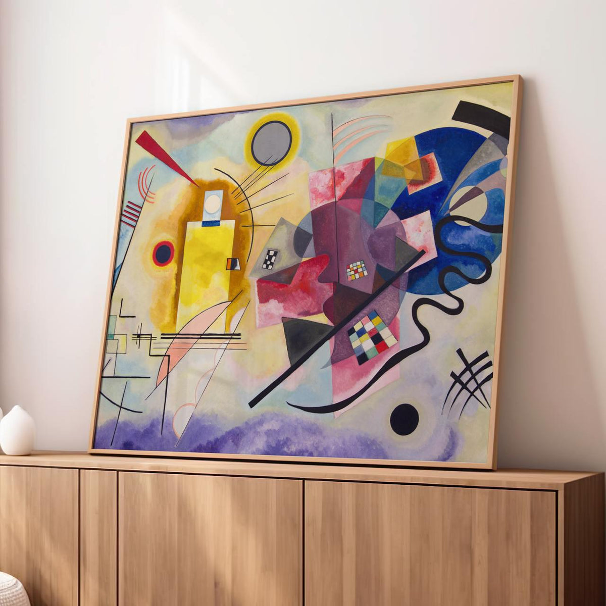 Wassily Kandinsky - Yellow Red Blue - Iconic Abstract Color Canvas Print, Geometric Modern Wall Art, Large Framed Decor
