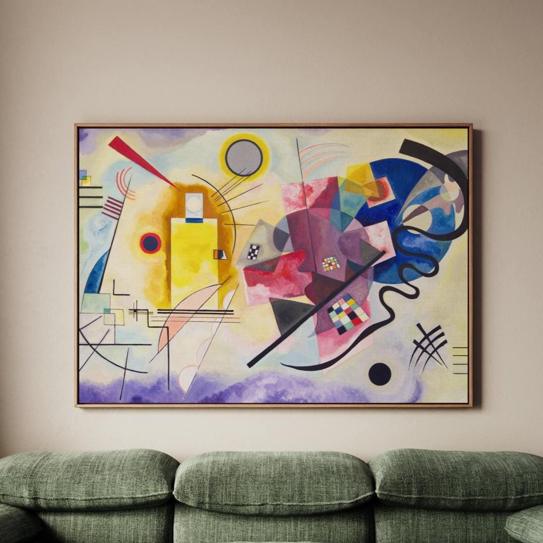 Wassily Kandinsky - Yellow Red Blue - Iconic Abstract Color Canvas Print, Geometric Modern Wall Art, Large Framed Decor
