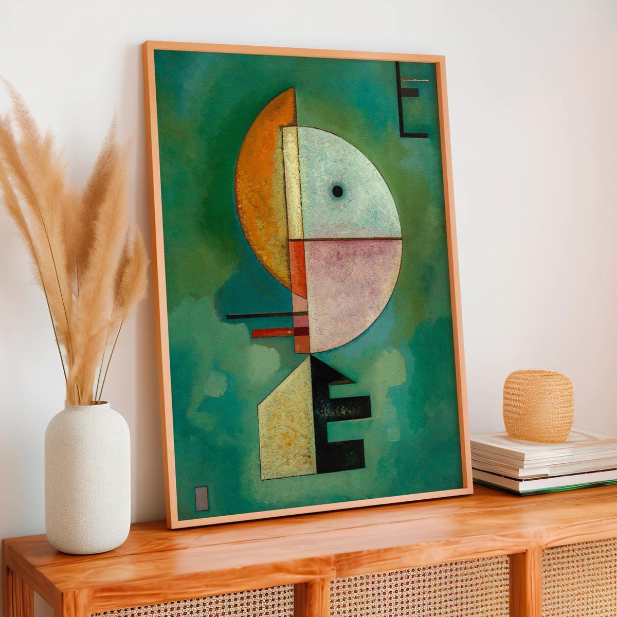 Wassily Kandinsky - Upward - Geometric Abstract Canvas Print, Vibrant Modern Wall Art, Large Oversized Framed Decor