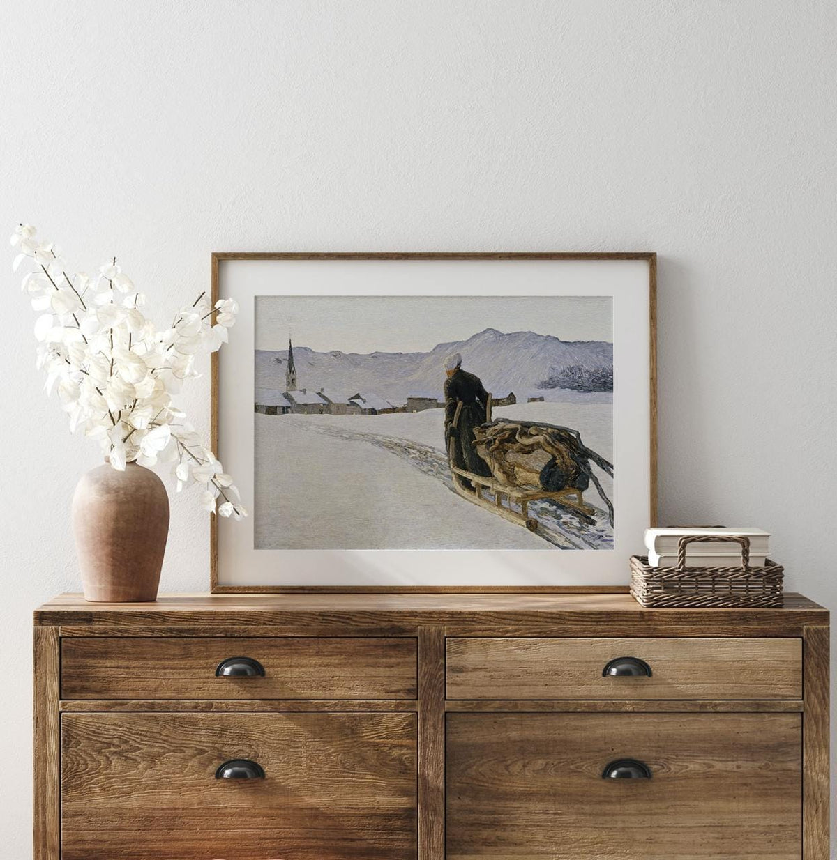 Return from the Woods by Giovanni Segantini – Symbolist Painting Print, Fine Art Canvas, Giclee Reproduction, Gallery Wr
