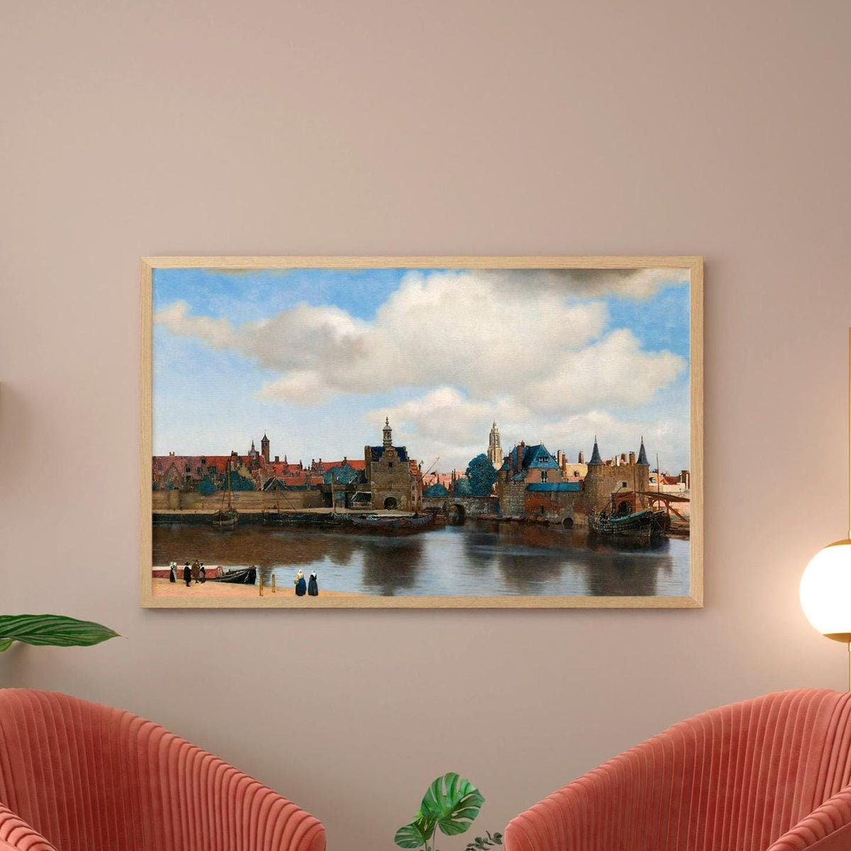 Johannes Vermeer, View of Delft - Dutch Golden Age wall art, cityscape decor, museum style print, classic kitchen art, s