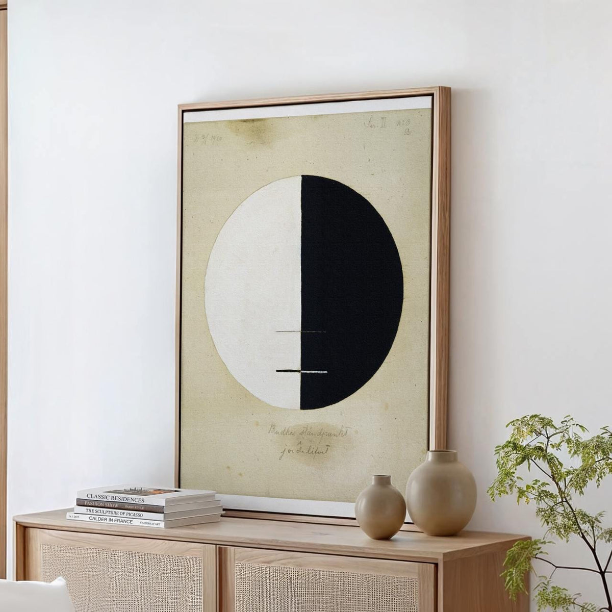 Hilma af Klint - Buddhas Standpoint Earthly Life No 3 - Abstract Spiritual Print, Black White Circle Wall Art, Pioneer G