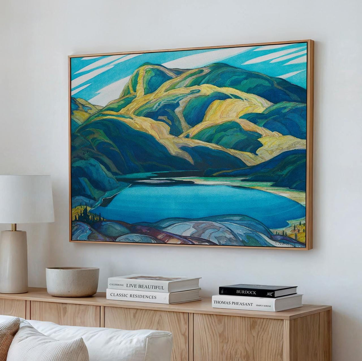 Franklin Carmichael - Lone Lake - Isolated Mountain Lake Print, Modern Nature Canvas Art, Vintage Landscape Boho Wall De