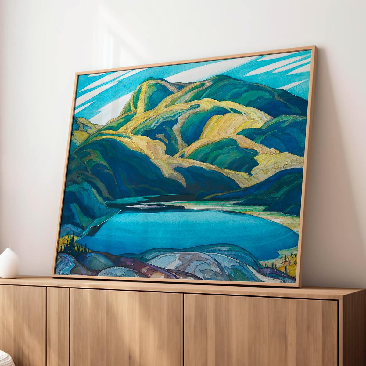 Franklin Carmichael - Lone Lake - Isolated Mountain Lake Print, Modern Nature Canvas Art, Vintage Landscape Boho Wall De
