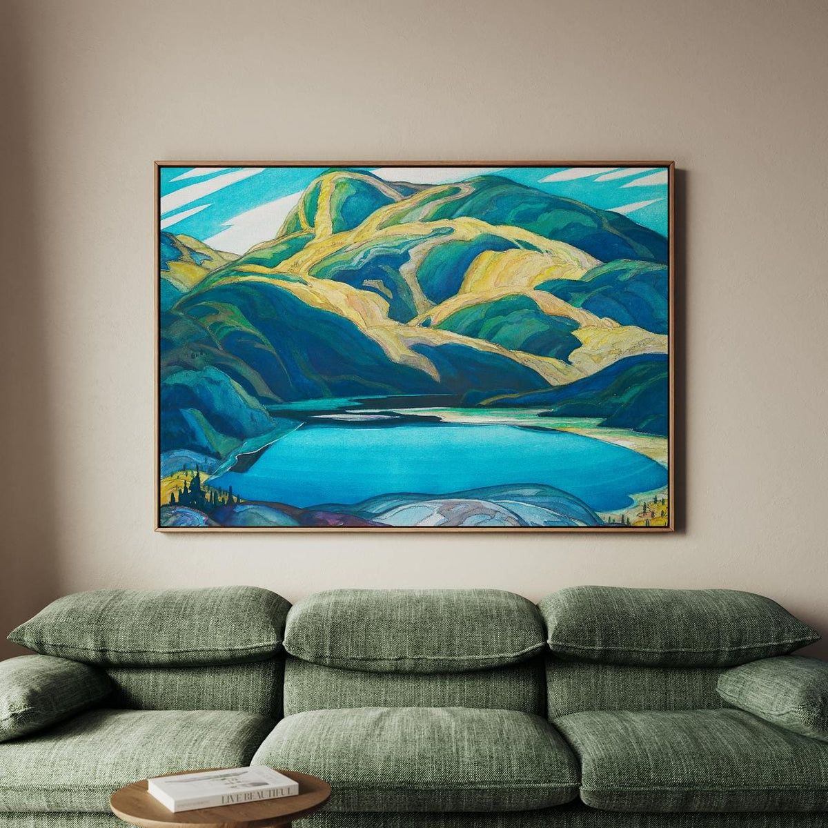 Franklin Carmichael - Lone Lake - Isolated Mountain Lake Print, Modern Nature Canvas Art, Vintage Landscape Boho Wall De