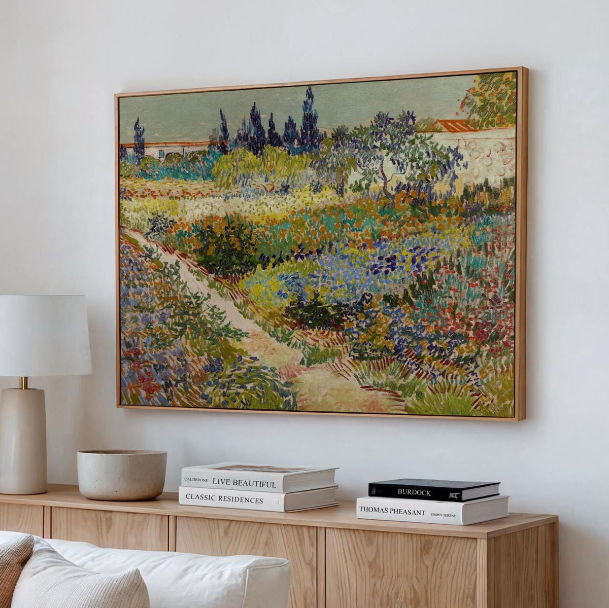 Vincent van Gogh, Garden at Arles - Vibrant Garden Print, Multi Flower Beds Art, Arles Decor, Modern Canvas Wall Art Pri