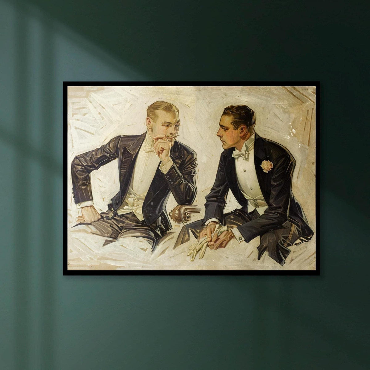 J. C. Leyendecker - The Donchester, the Cluett Dress Shirt. Print on canvas, Art deco art, Vintage decor, Leyendecker wa