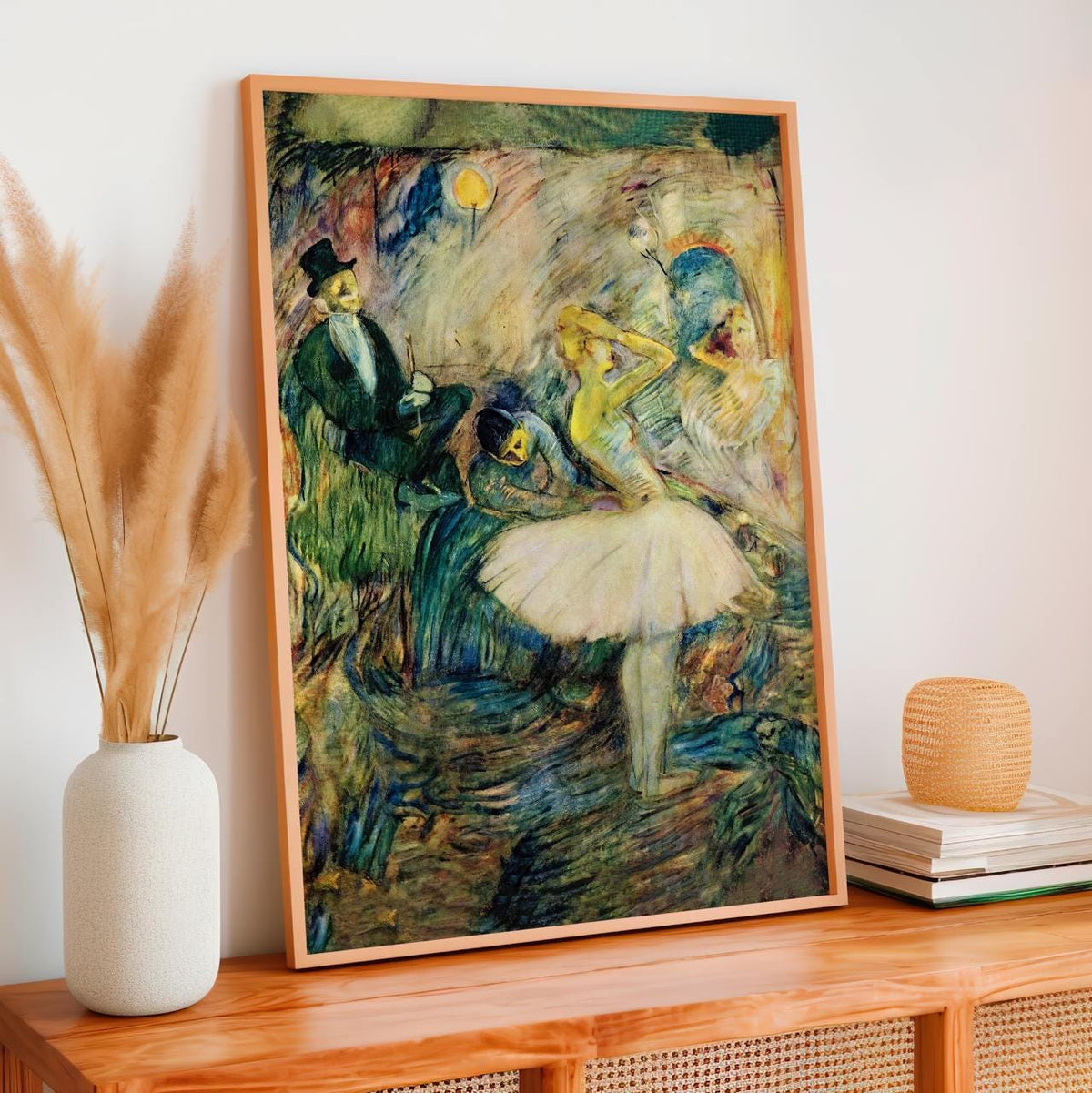 Henri de Toulouse-Lautrec, Ballet Dancer 1890s - Framed Canvas Wall Art Print, Home Decor, Large Wall Art