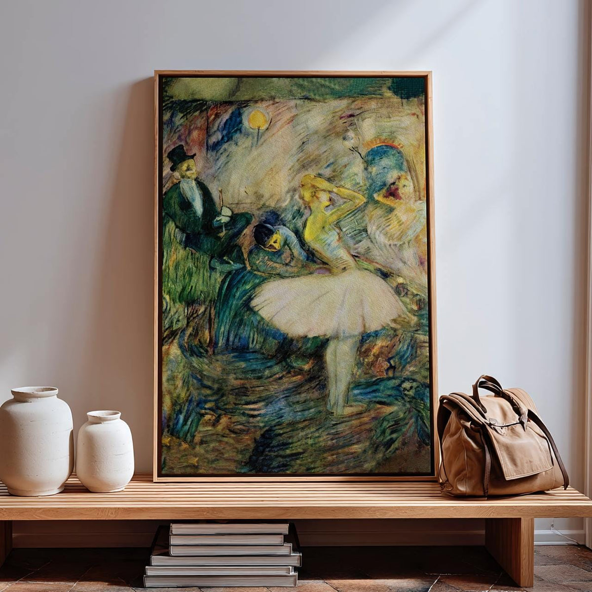 Henri de Toulouse-Lautrec, Ballet Dancer 1890s - Framed Canvas Wall Art Print, Home Decor, Large Wall Art