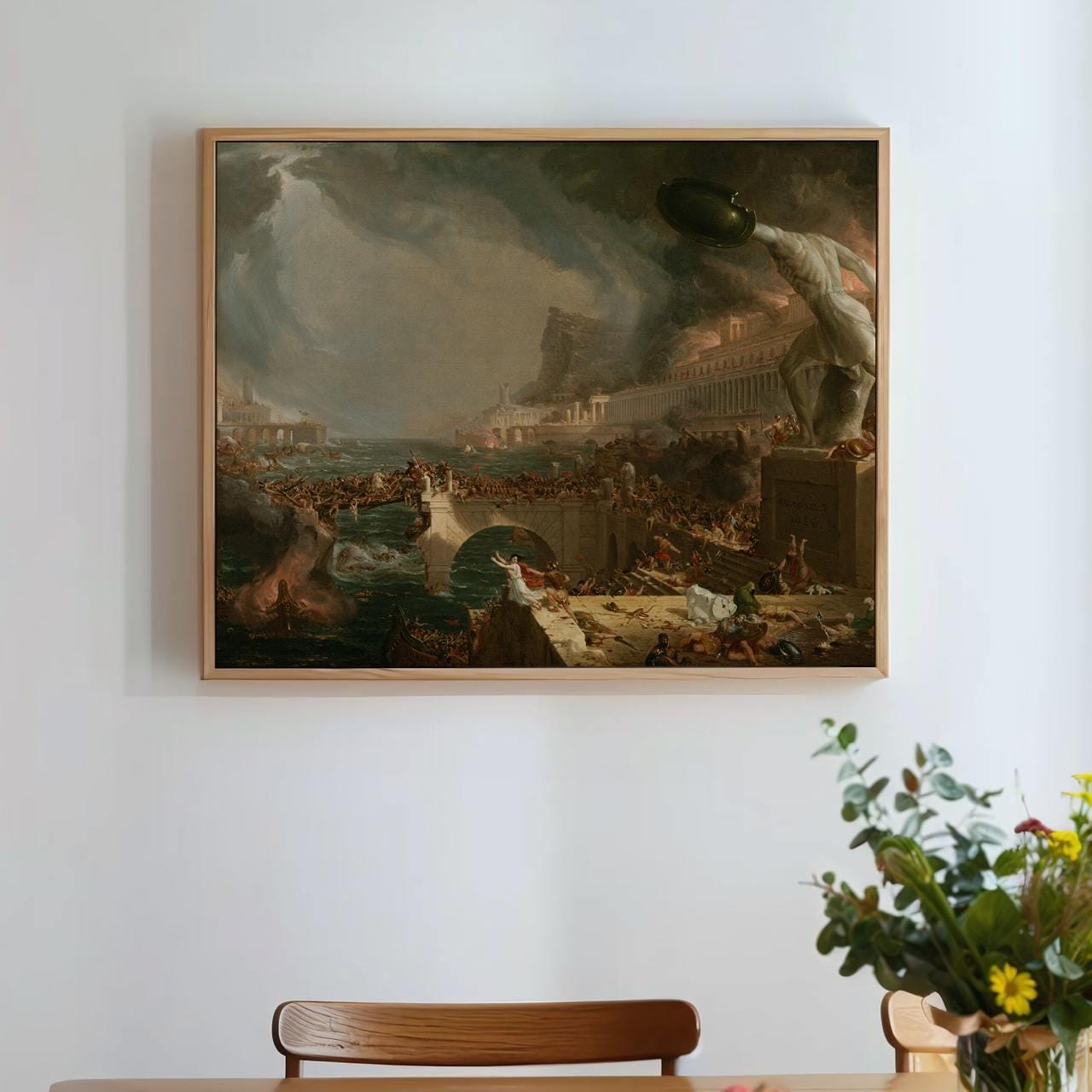 Thomas Cole, The Course of Empire 1836 - Gallery Canvas Wall Art Print, Rustic Home Decor, Large Framed Art