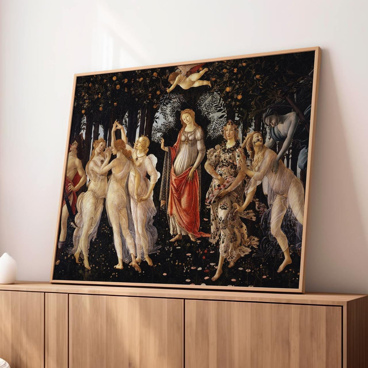 Sandro Botticelli, Primavera Spring 1482 - Large Canvas Wall Art Print, Home Decor, Framed Canvas Art