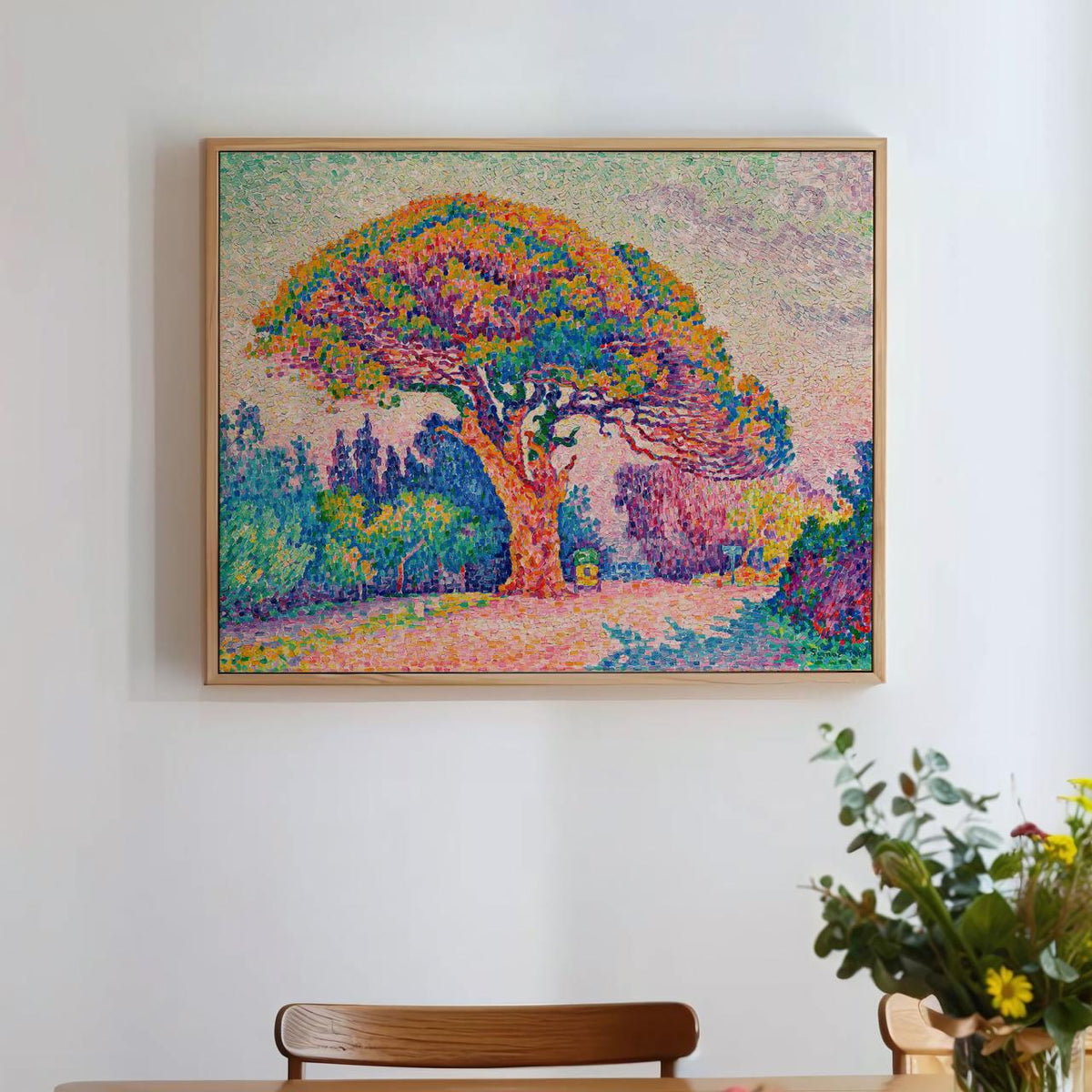 Paul Signac, The Pine Tree Saint Tropez 1909 - Canvas Wall Art Print, Rustic Home Decor, Large Framed Art