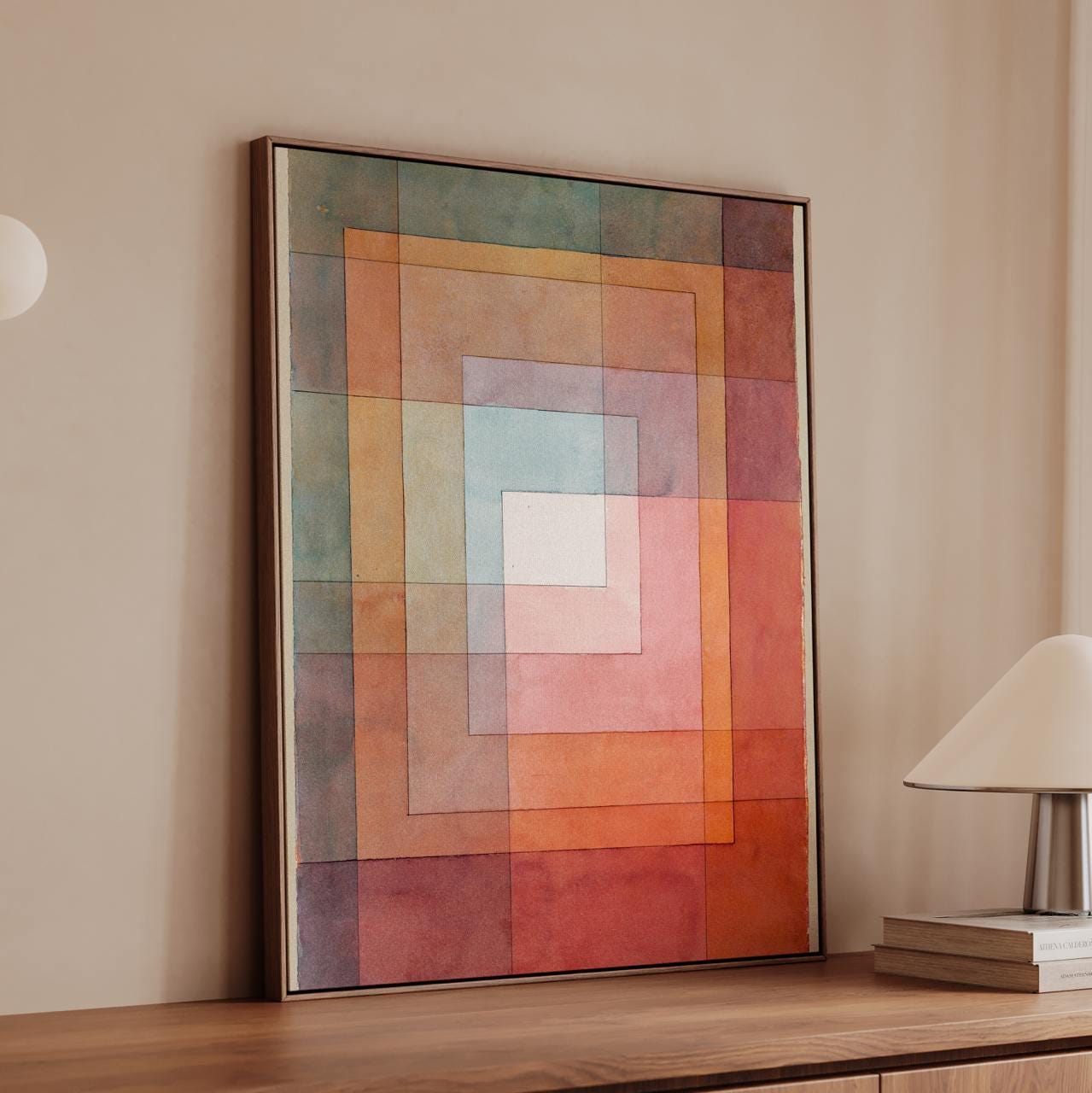 Paul Klee, Polyphonic Setting for White 1930 - Framed Canvas Wall Art, Office Decor, Large Abstract Print