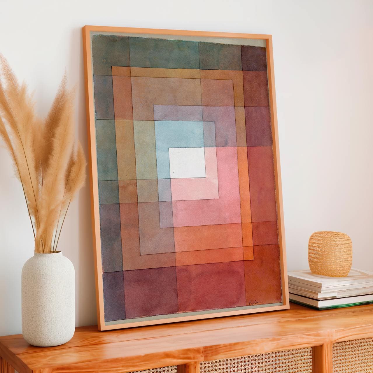 Paul Klee, Polyphonic Setting for White 1930 - Framed Canvas Wall Art, Office Decor, Large Abstract Print