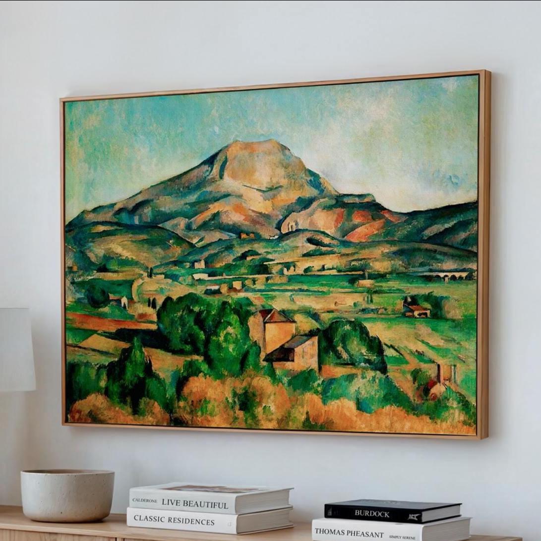 Paul Cezanne, Montagne Sainte-Victoire 1890s - Gallery Canvas Wall Art Print, Office Decor, Large Framed Art