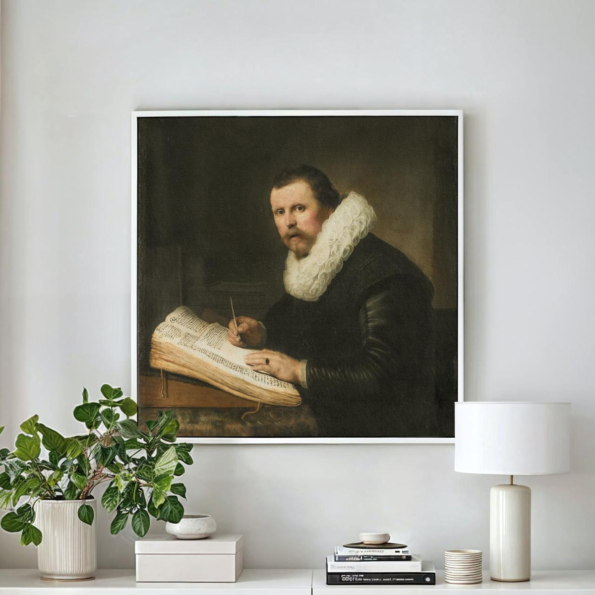 Rembrandt van Rijn, Scholar at his Desk 1631 - Large Canvas Wall Art Print, Office Decor, Framed Gallery Art