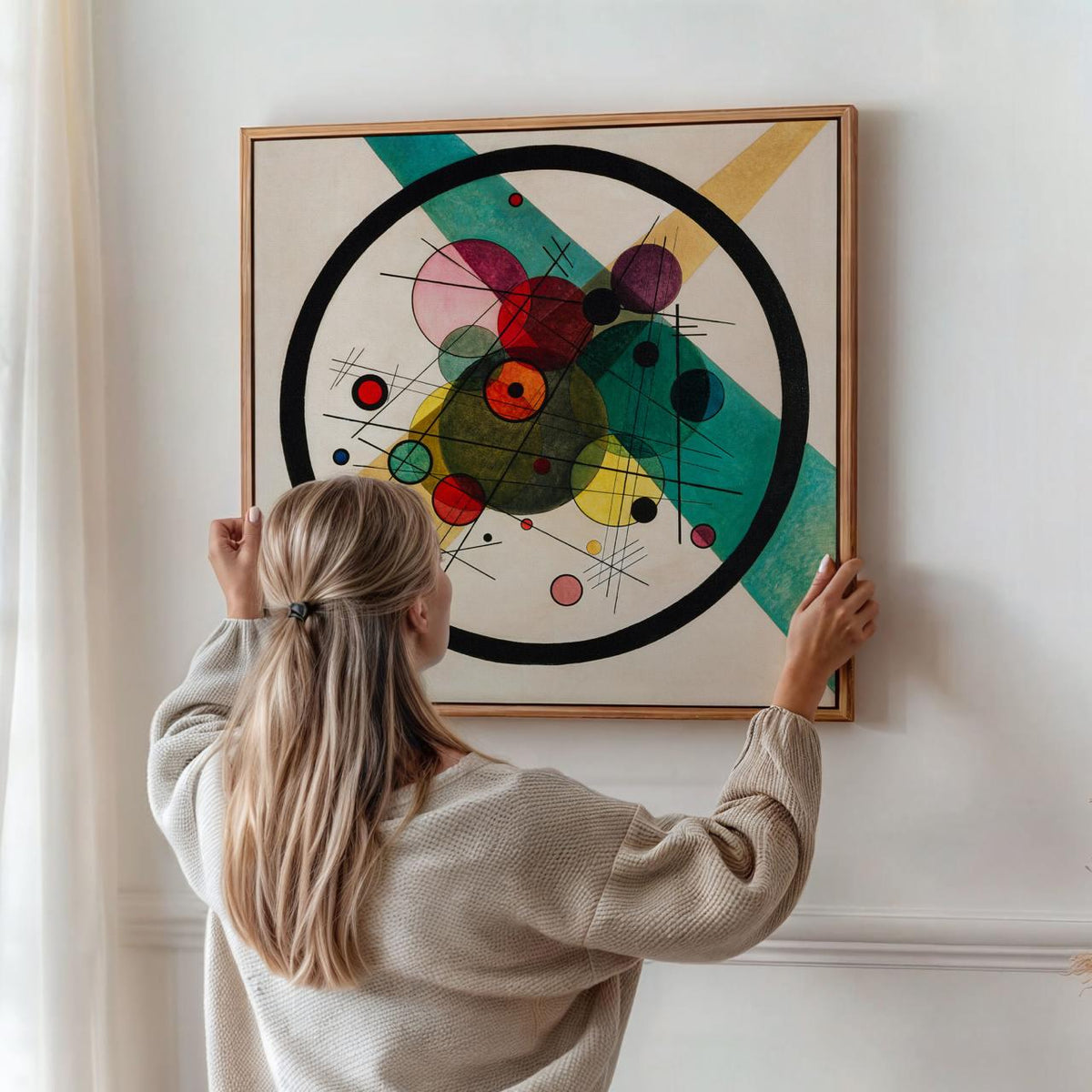 Wassily Kandinsky, Circles in a Circle 1923 - Abstract Canvas Wall Art, Modern Home Decor, Framed Print