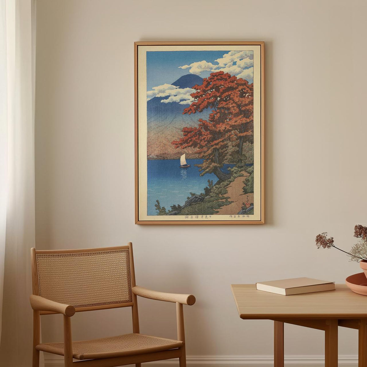 Kawase Hasui - Lake Chuzenji at Nikko, Canvas Poster Wall Art, Japandi Decor