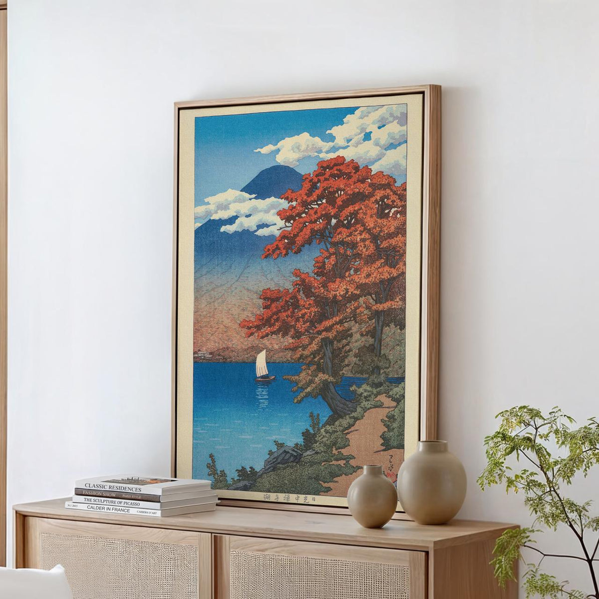Kawase Hasui - Lake Chuzenji at Nikko, Canvas Poster Wall Art, Japandi Decor