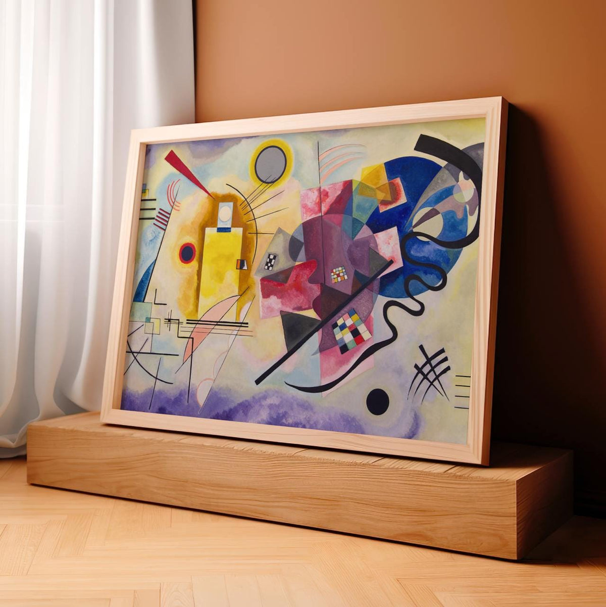 Wassily Kandinsky - Yellow Red Blue - Iconic Abstract Color Canvas Print, Geometric Modern Wall Art, Large Framed Decor
