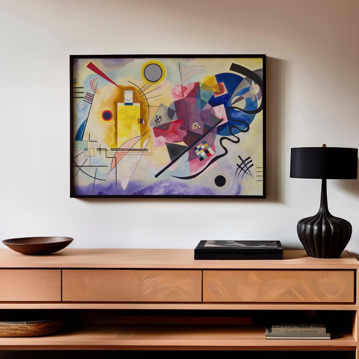 Wassily Kandinsky - Yellow Red Blue - Iconic Abstract Color Canvas Print, Geometric Modern Wall Art, Large Framed Decor