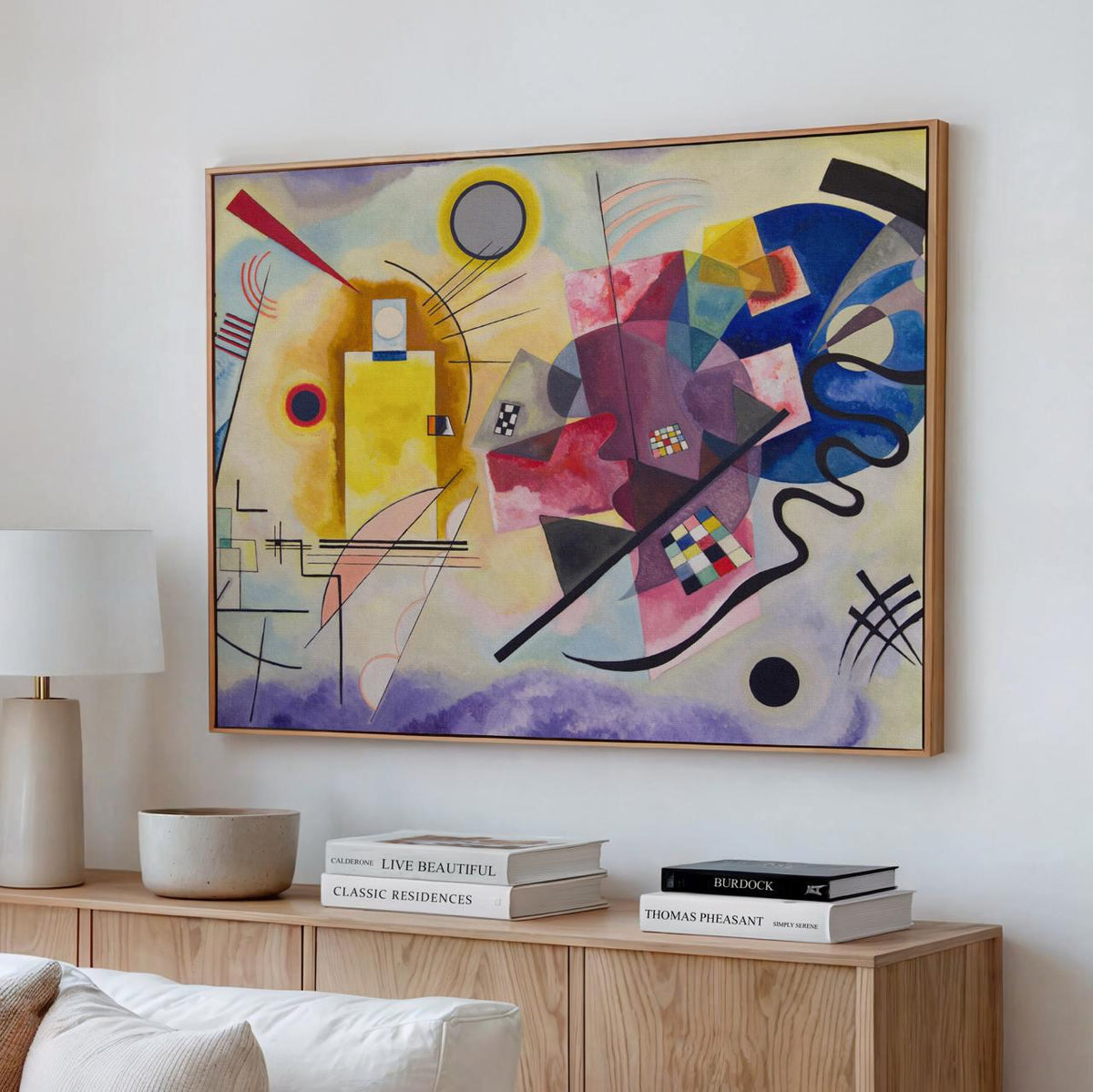 Wassily Kandinsky - Yellow Red Blue - Iconic Abstract Color Canvas Print, Geometric Modern Wall Art, Large Framed Decor