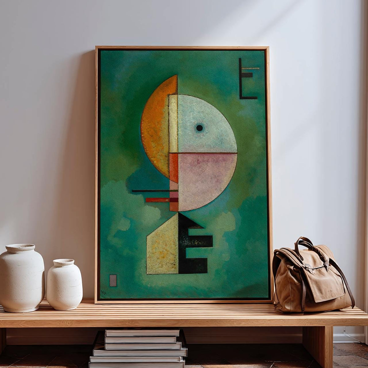 Wassily Kandinsky - Upward - Geometric Abstract Canvas Print, Vibrant Modern Wall Art, Large Oversized Framed Decor