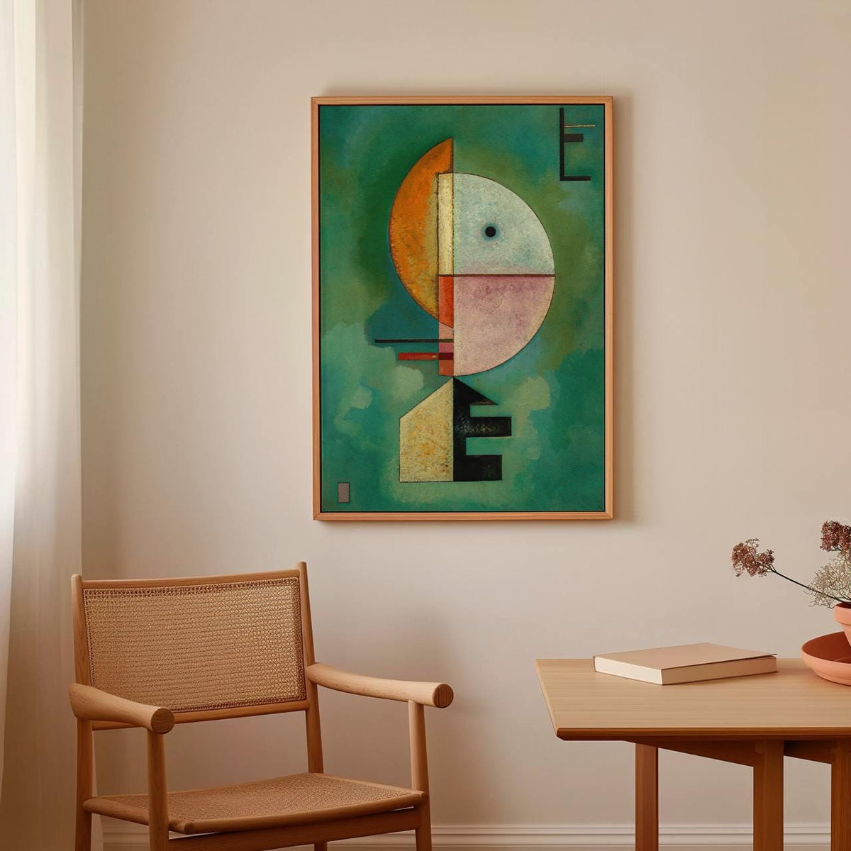 Wassily Kandinsky - Upward - Geometric Abstract Canvas Print, Vibrant Modern Wall Art, Large Oversized Framed Decor