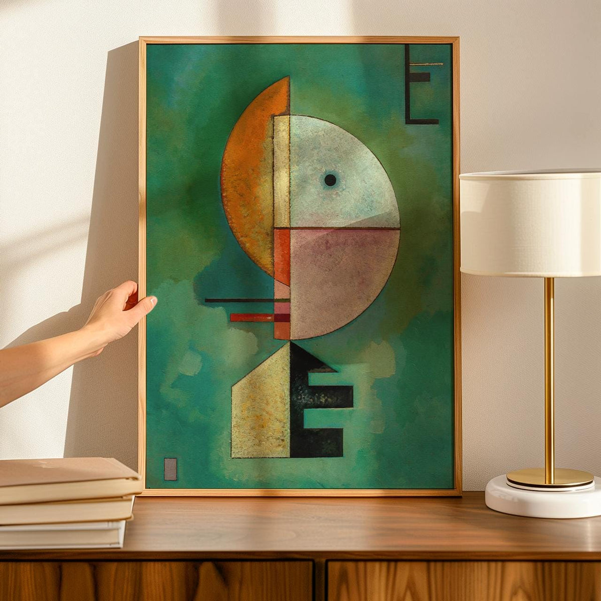 Wassily Kandinsky - Upward - Geometric Abstract Canvas Print, Vibrant Modern Wall Art, Large Oversized Framed Decor