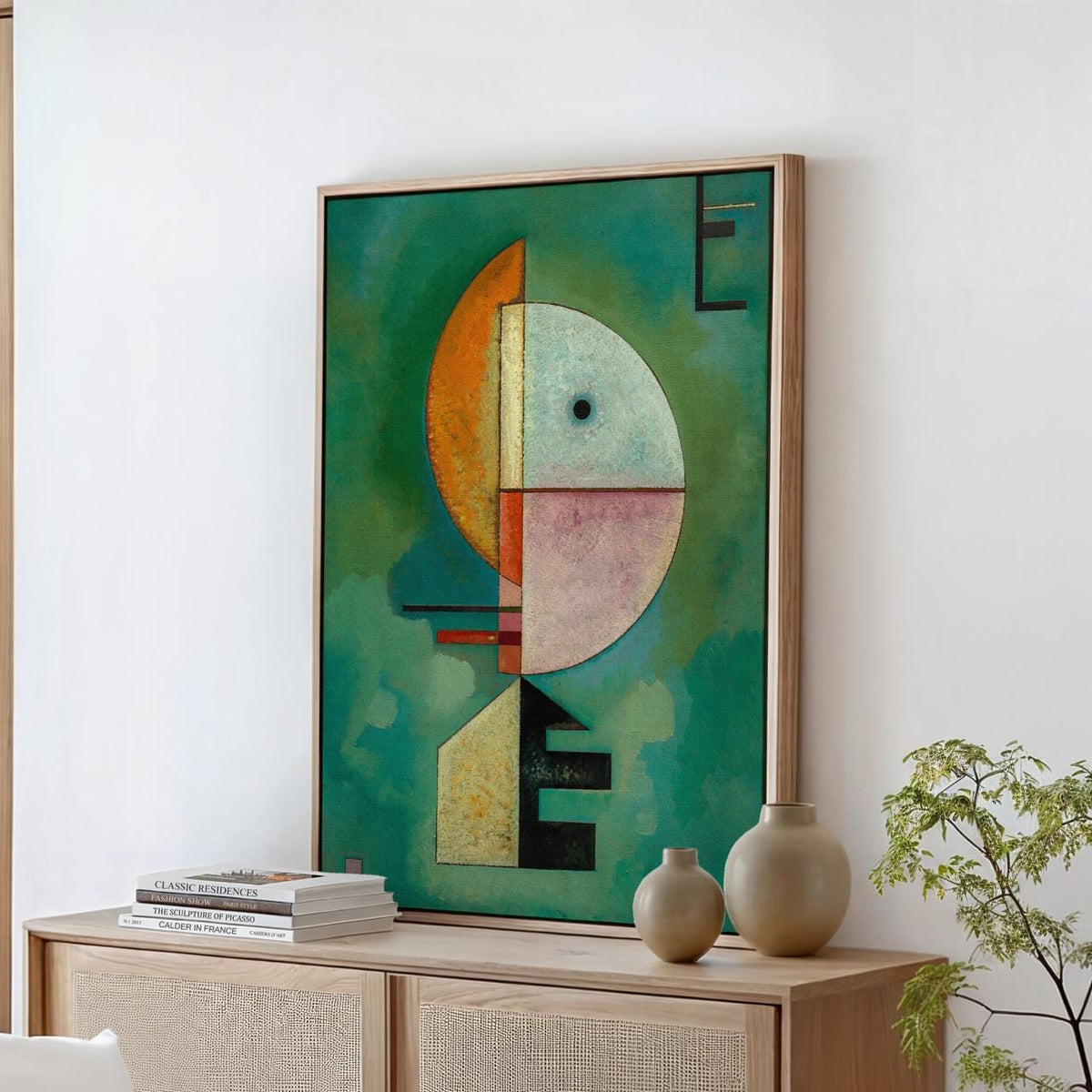 Wassily Kandinsky - Upward - Geometric Abstract Canvas Print, Vibrant Modern Wall Art, Large Oversized Framed Decor