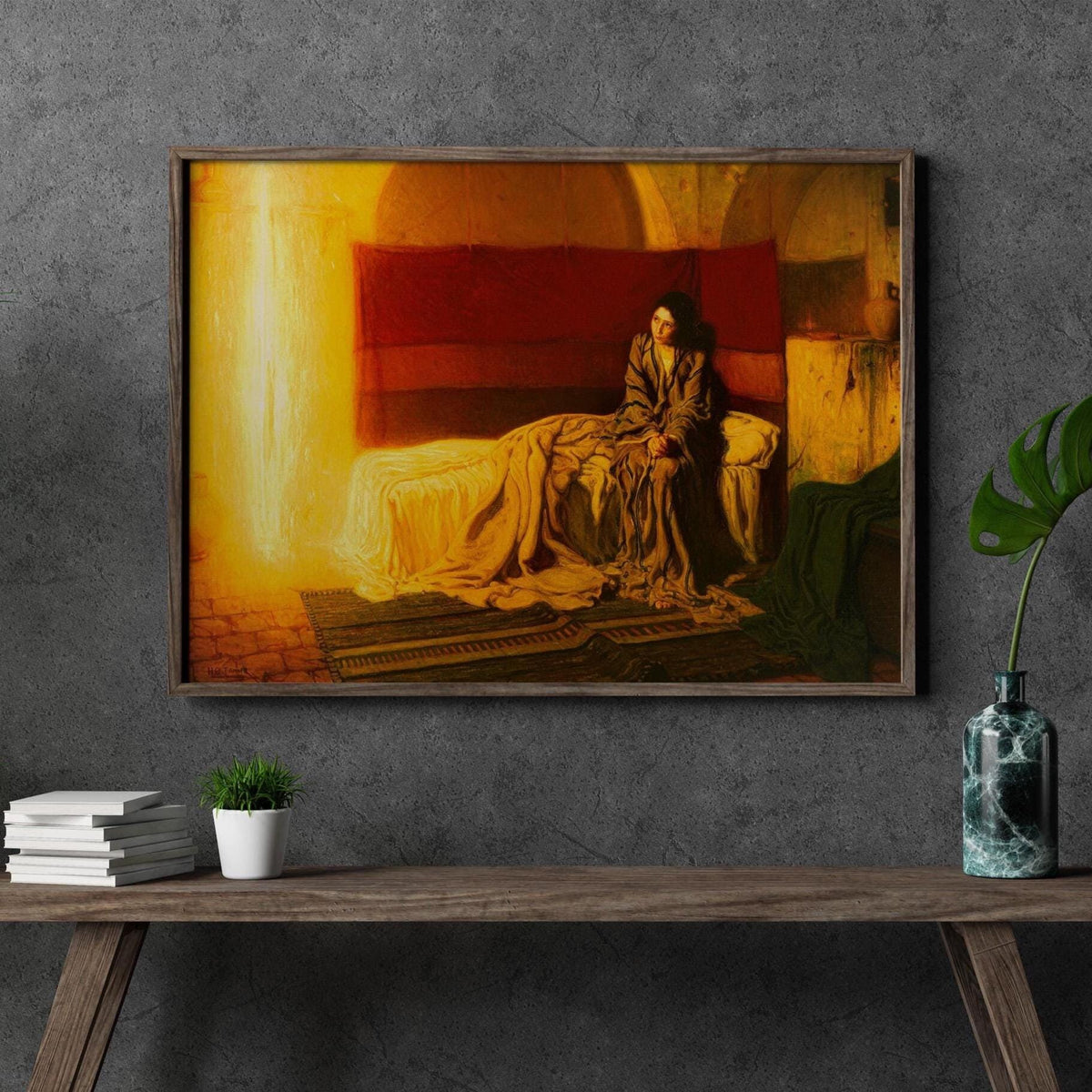 Henry Tanner - The Annunciation. Print on canvas, Living room decor, Ready to hang, Canvas art, Giclee canvas, Poster pr