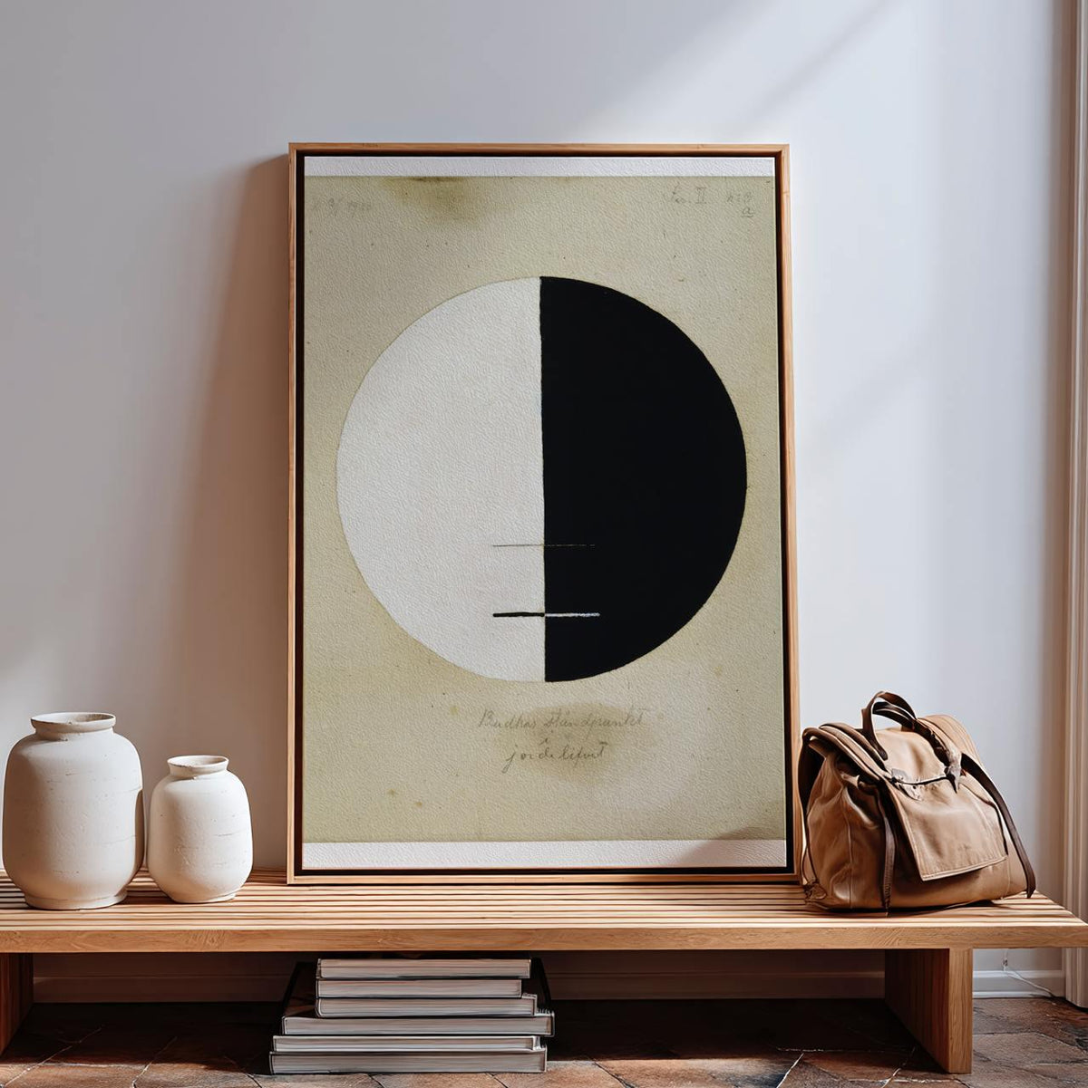 Hilma af Klint - Buddhas Standpoint Earthly Life No 3 - Abstract Spiritual Print, Black White Circle Wall Art, Pioneer G