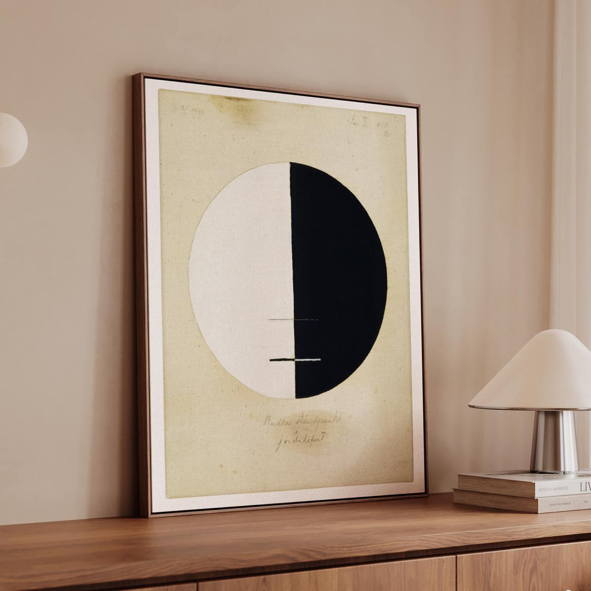 Hilma af Klint - Buddhas Standpoint Earthly Life No 3 - Abstract Spiritual Print, Black White Circle Wall Art, Pioneer G