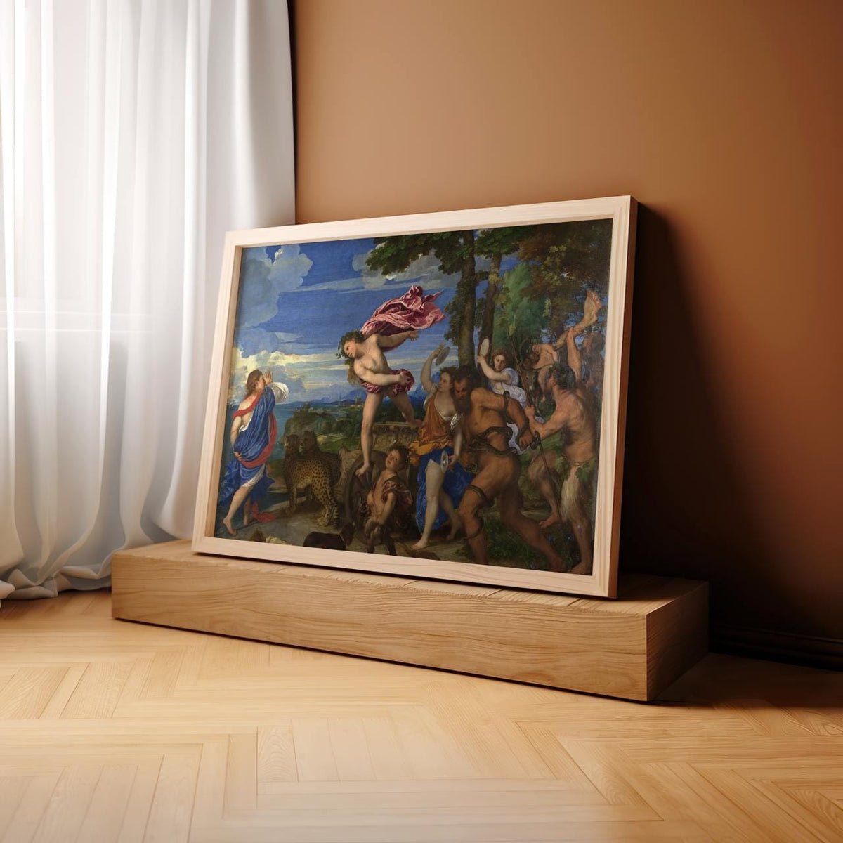 Titian - Bacchus and Ariadne - Renaissance Mythological Canvas Print, Classical Figures Italian Art Romantic Wall Decor 
