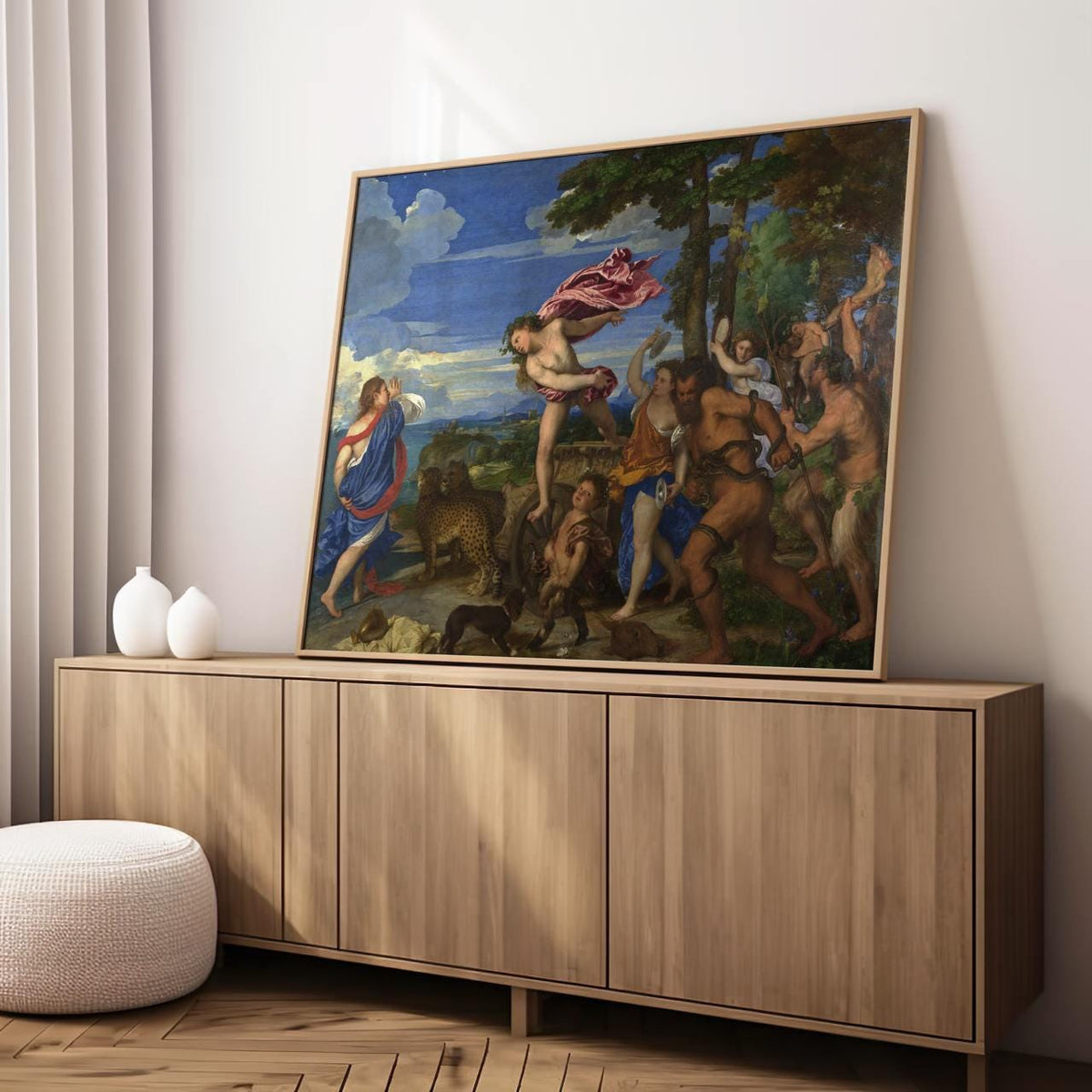 Titian - Bacchus and Ariadne - Renaissance Mythological Canvas Print, Classical Figures Italian Art Romantic Wall Decor 