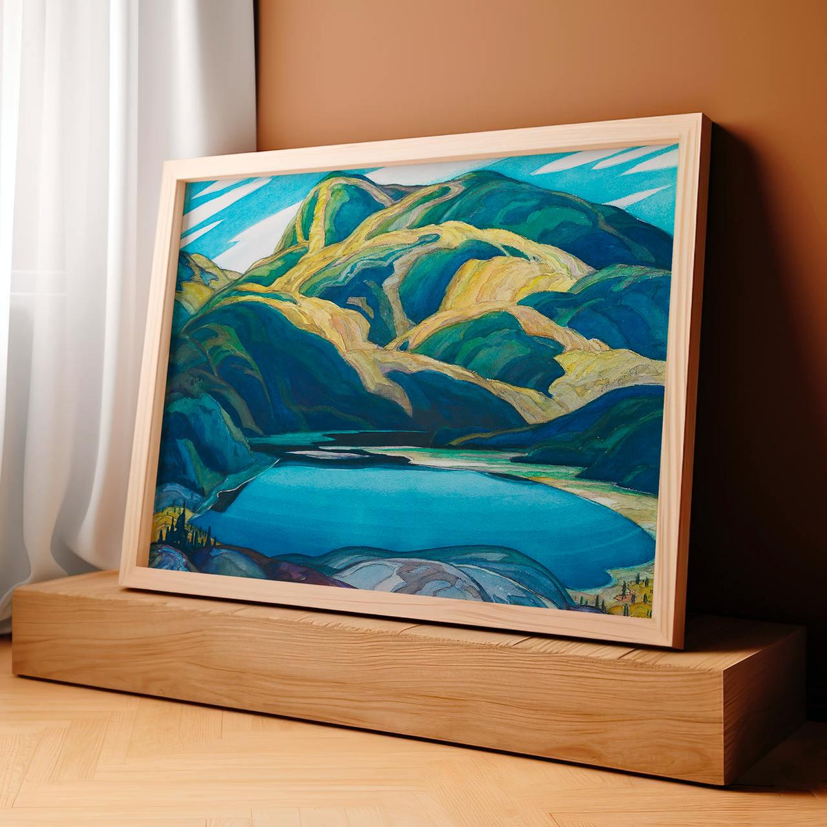 Franklin Carmichael - Lone Lake - Isolated Mountain Lake Print, Modern Nature Canvas Art, Vintage Landscape Boho Wall De