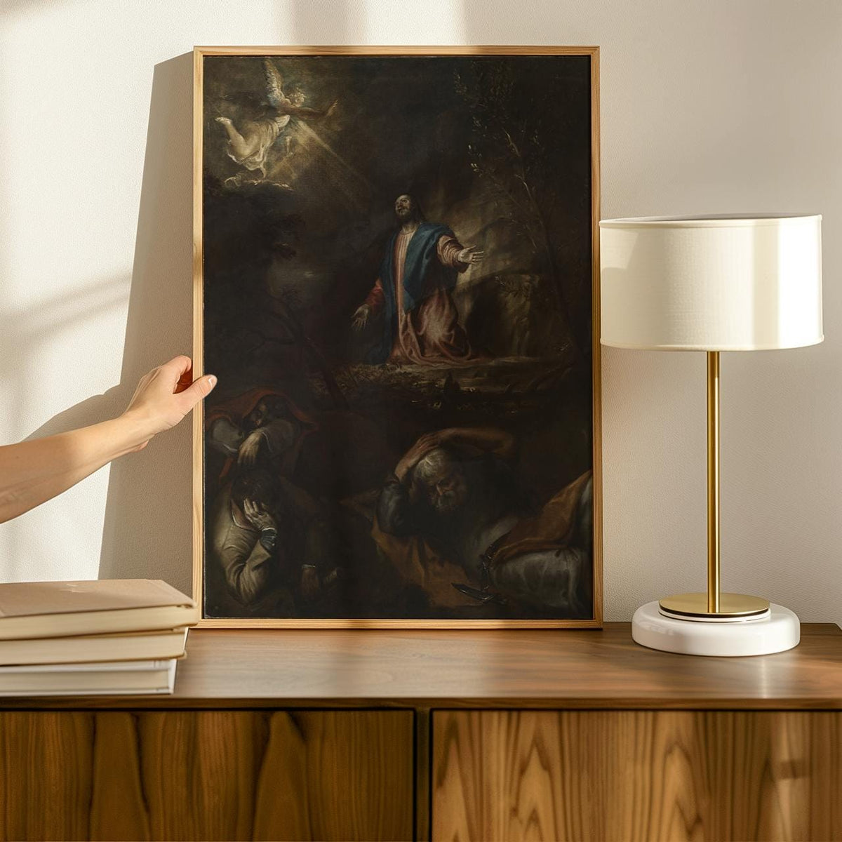 Titian - Agony in the Garden 1562 - Renaissance Biblical Canvas Print, Sacred Night Prayer Art, Classic Religious Wall A