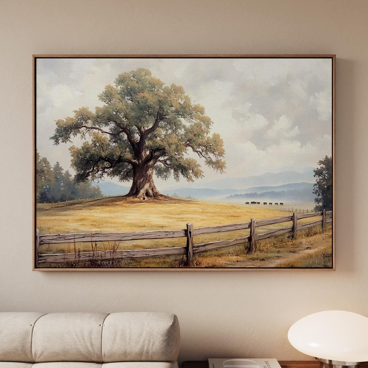 Rustic Wall Decor Old Barn Painting Canvas Print, Vintage Wood Background Large Wall Art, Decor Panoramic Living Room De