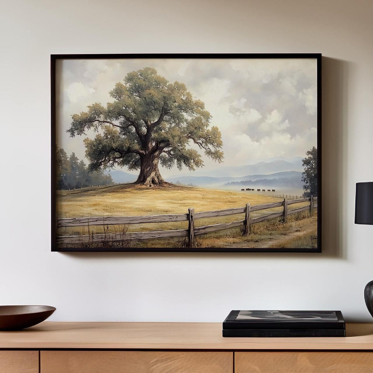 Rustic Wall Decor Old Barn Painting Canvas Print, Vintage Wood Background Large Wall Art, Decor Panoramic Living Room De