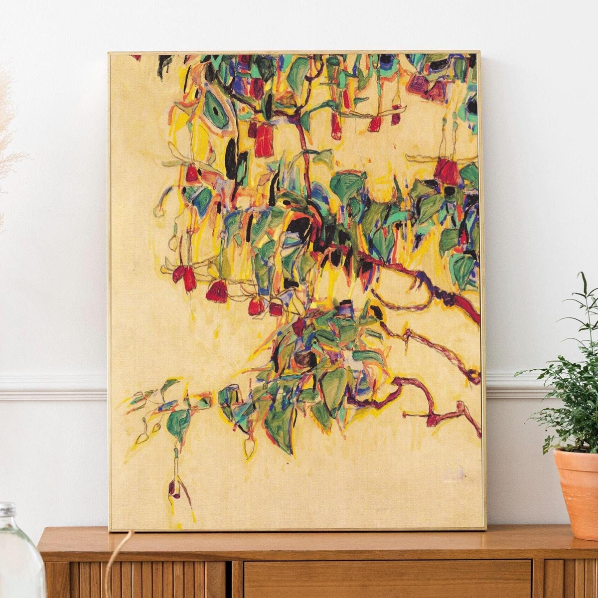 Egon Schiele - Sonnenbaum. Kitchen wall art, Schiele art print, Nature poster, Famous art, Painting on canvas, Bedroom d