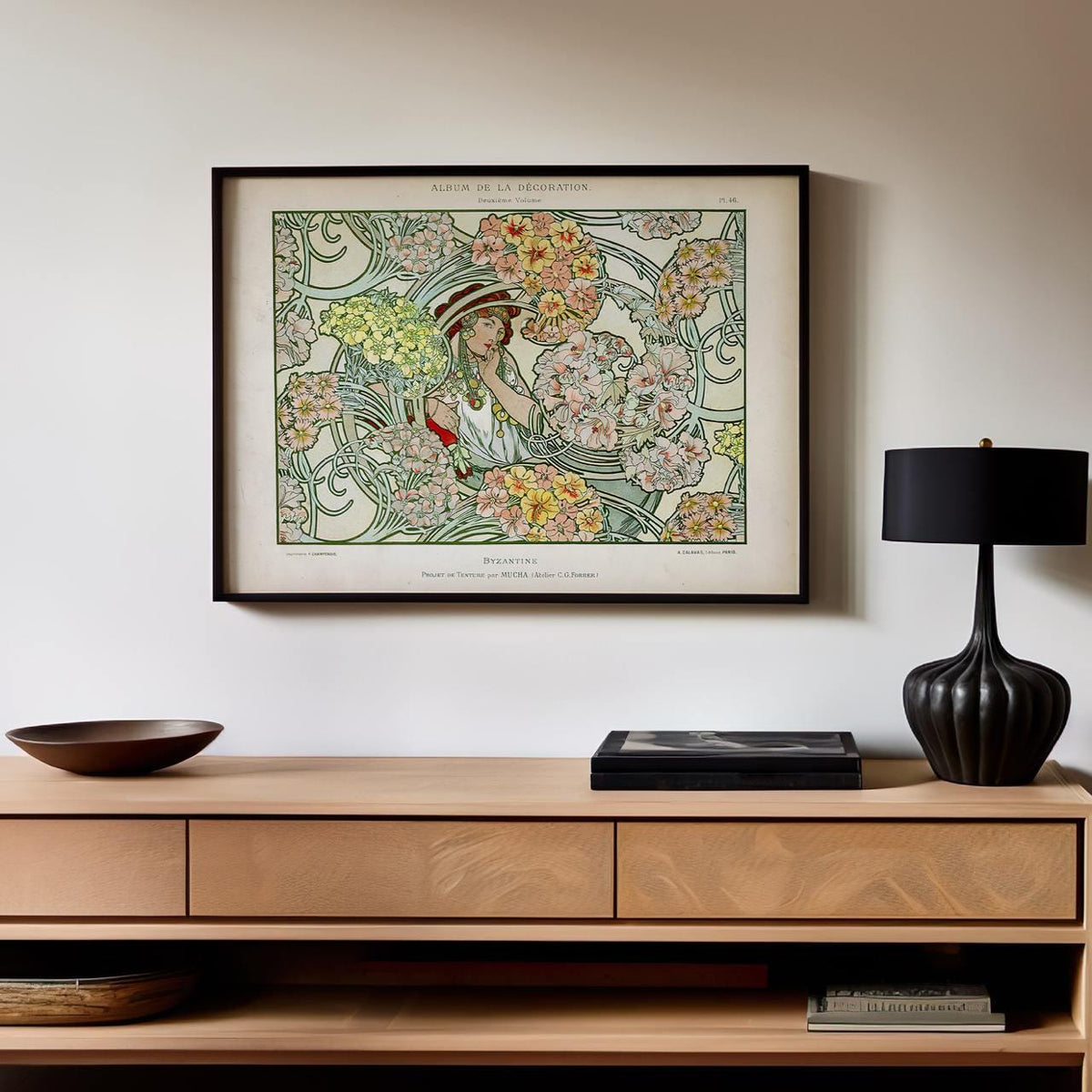 Alphonse Mucha, Byzantine Heads 1897 - Art Nouveau Portrait, Vintage Wall Art, Modern Decor for Living Room, Canvas Wall