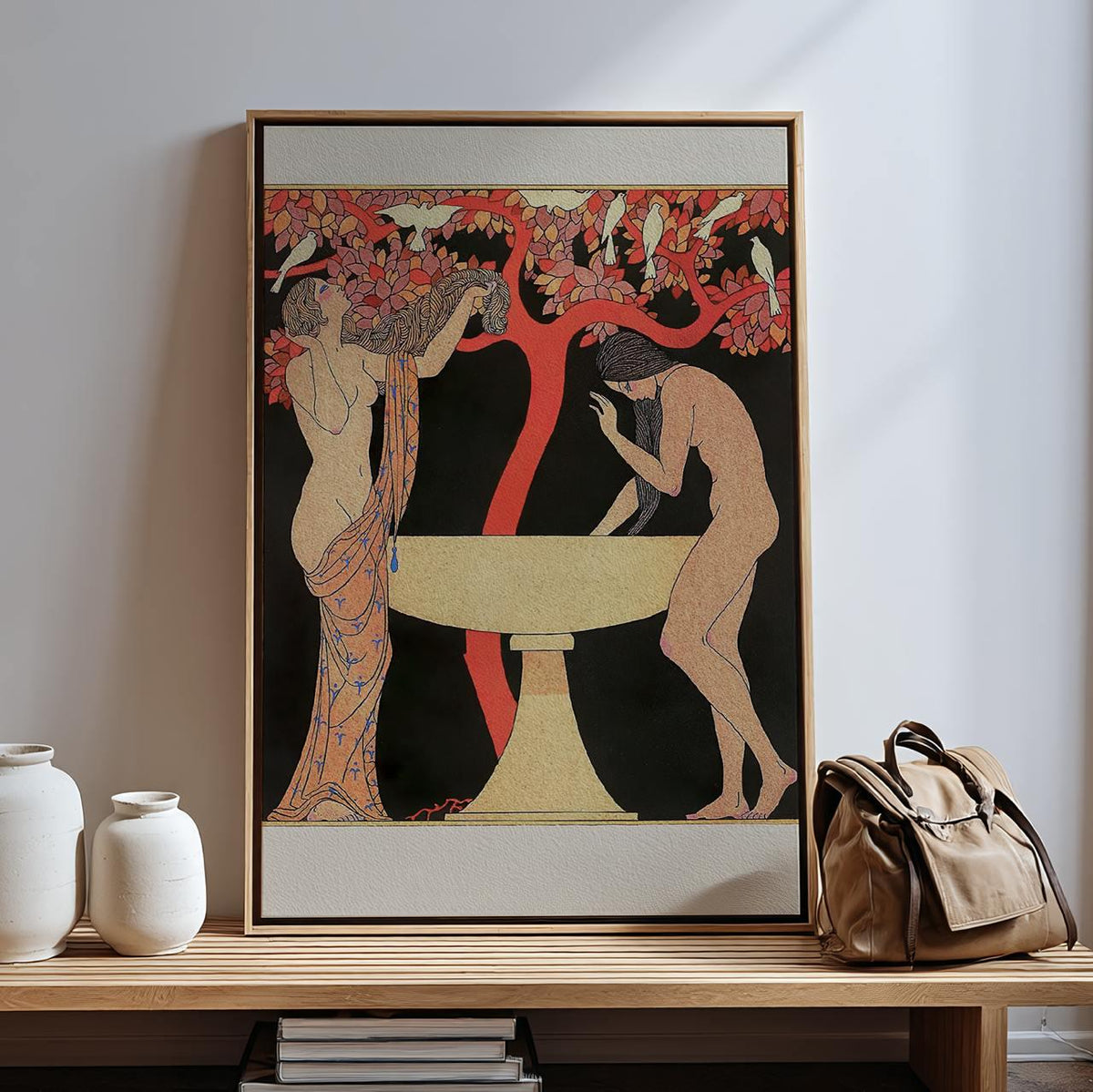 George Barbier, Bilitis Songs 1922 - Art Deco Illustration Print, Vintage Wall Art, Modern Decor for Bedroom, Canvas Wal