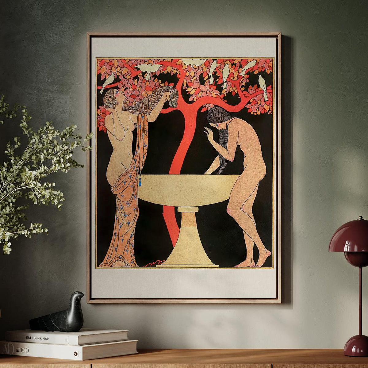 George Barbier, Bilitis Songs 1922 - Art Deco Illustration Print, Vintage Wall Art, Modern Decor for Bedroom, Canvas Wal
