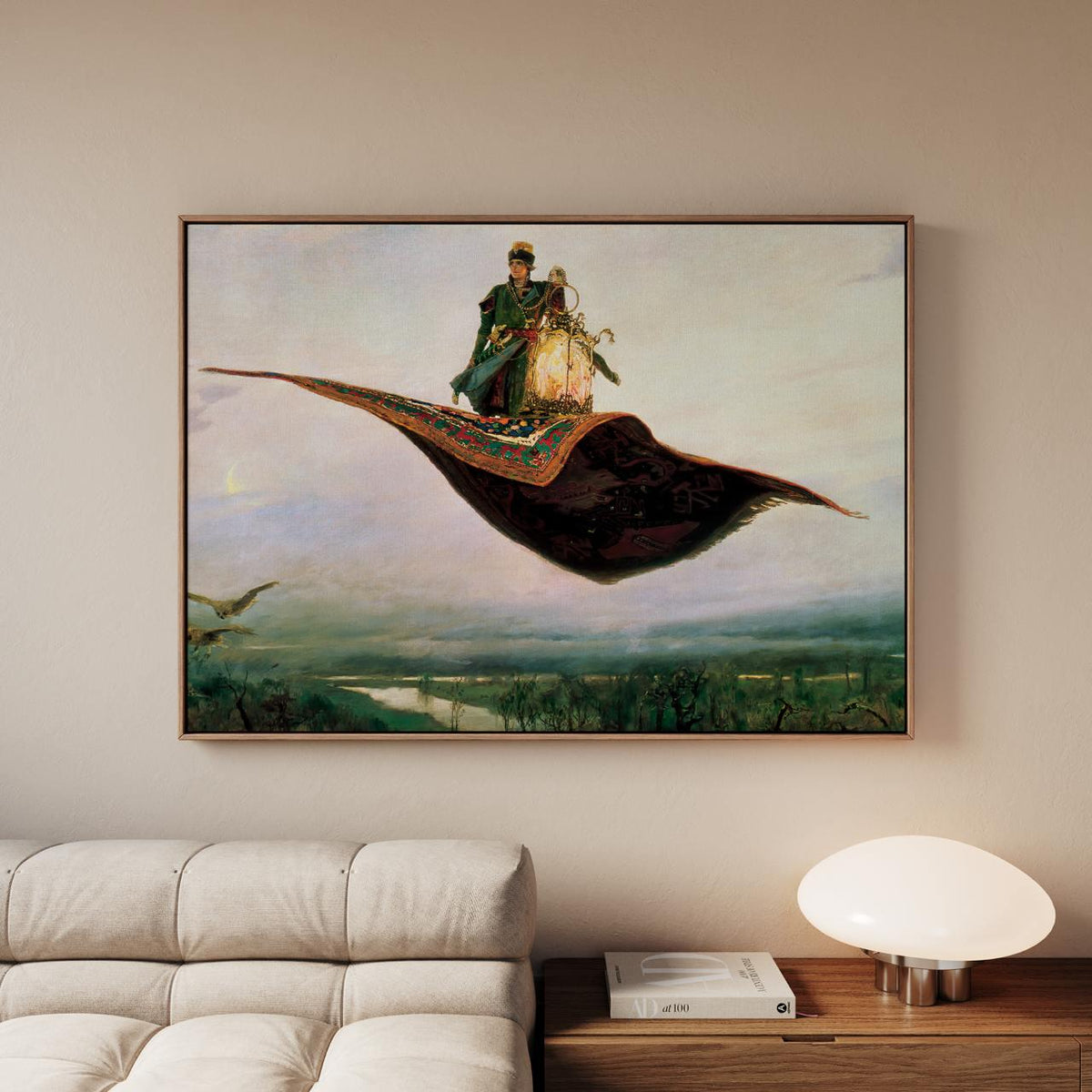 Viktor Vasnetsov – The Flying Carpet – Fantasy Oil Painting, Russian Folklore Art, Mythological Print